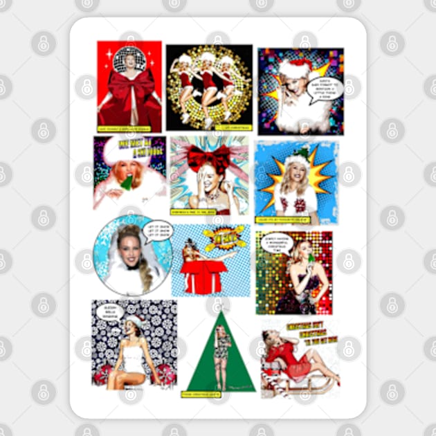 Kylie Minogue - Kylie Goes POW WOW Christmas Edition Sticker by FashionGoesPop